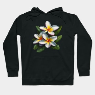 Plumeria Exotic And Beautiful Floral Cut Out Hoodie